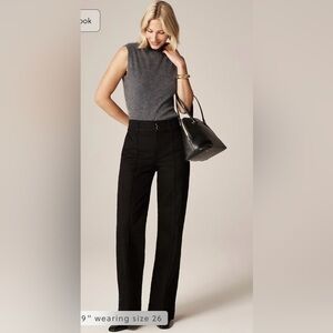 J.Crew Petite denim trouser jean with stacked buttons